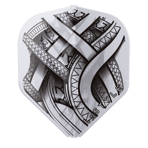 L-Style L-Style EZ L1 Mike de Decker Type A Black Clear White Darts Flights