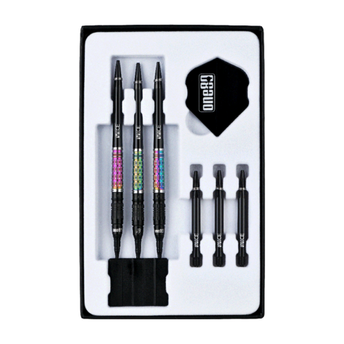 ONE80 ONE80 Desmond Chin Black Rainbow 90% Soft Tip Darts