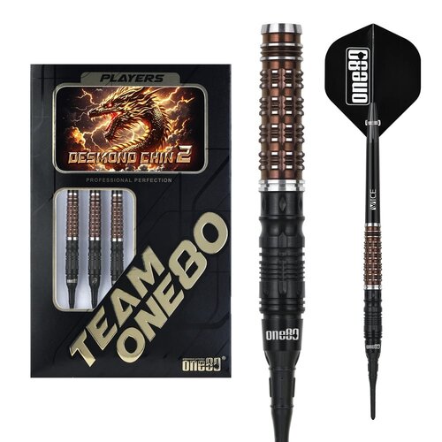 ONE80 ONE80 Desmond Chin Black Coffee 90% Soft Tip Darts