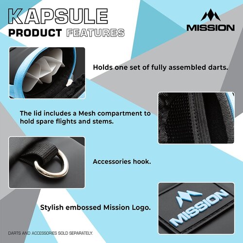 Mission Mission Mission Kapsule Black Blue Dart Case