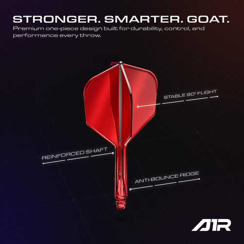 GOAT GOAT Air Red Clear NO6 Darts Flights