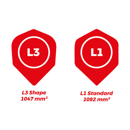 Dartshopper Customized Dart Flights - L-Style L1 Standard (1 Set)