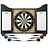 KOTO Darts Center - Dartboard Cabinet with Darts