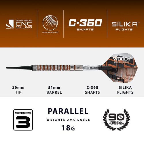 Harrows Harrows Luke Woodhouse V3 90% Soft Tip Darts