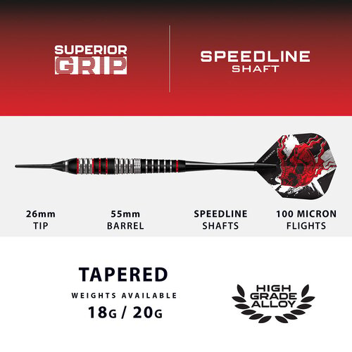 Harrows Harrows Ryan Searle Heavy Metal Brass Soft Tip Darts