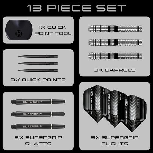 Harrows Harrows Supergrip Tapered Quick Point 90% Darts
