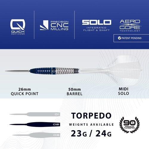 Harrows Harrows Geo Torpedo Quick Point 90% Darts