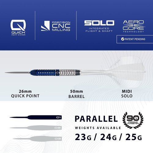 Harrows Harrows Geo Parallel Quick Point 90% Darts