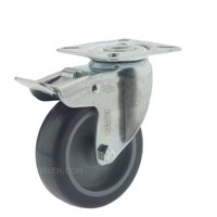 thumb-TENTE zwenkwiel 75 verzinkt 1PU plaat met rem-1