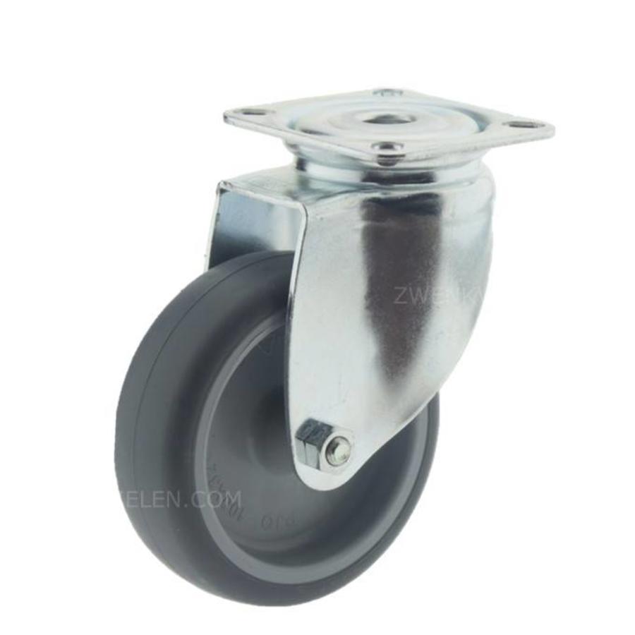 TENTE Zwenkwiel 100 verzinkt 2TP plaat-1