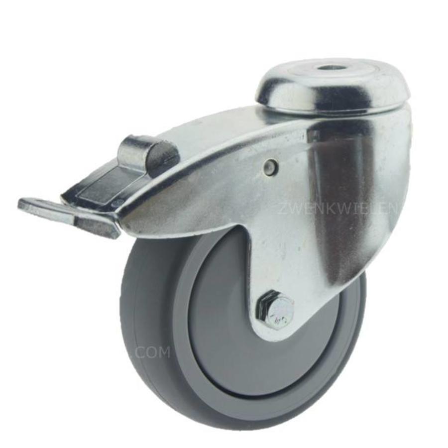 TENTE Zwenkwiel 100 verzinkt 2TPKO boutgat met rem-1