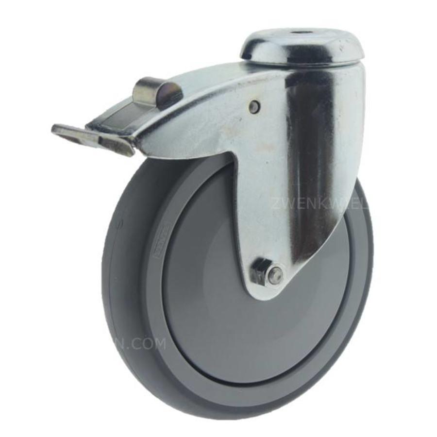 TENTE Zwenkwiel 150 verzinkt 2TPKO boutgat met rem-1