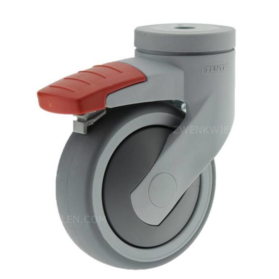 TENTE zwenkwiel 100 kunststof 9TPKO boutgat met rem-1