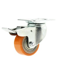 thumb-FARO zwenkwiel 50mm verzinkt 3PU plaat met rem-1