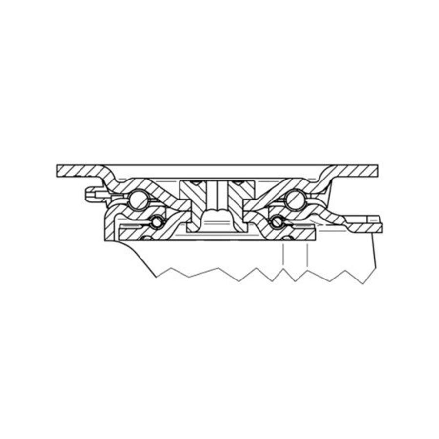 TENTE Zwenkwiel nylon 125 5SO plaat