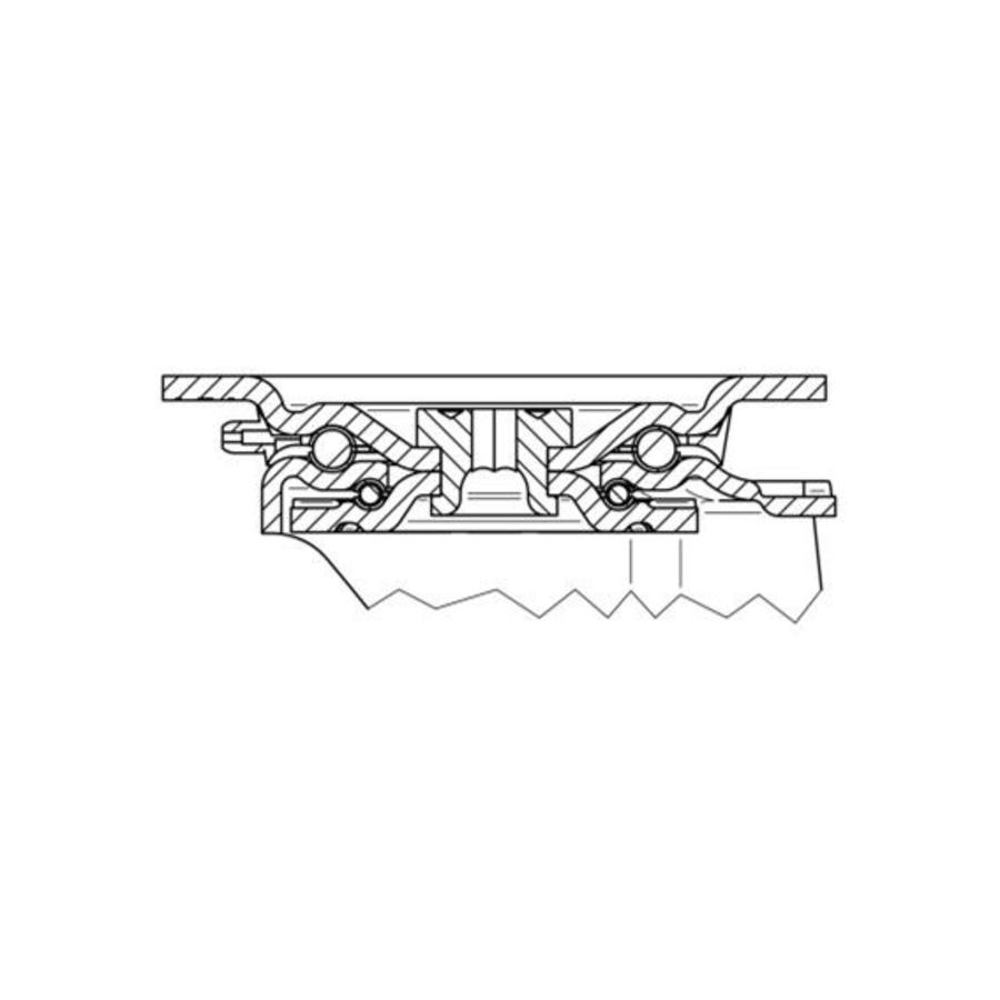 TENTE Zwenkwiel nylon 160 5SO plaat