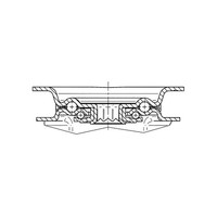 Zwenkwiel nylon 3NOP 80mm plaatbevestiging met rem