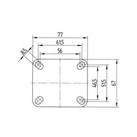 TENTE zwenkwiel RVS 100 7TP plaat