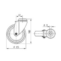 TENTE zwenkwiel RVS 125 7TPKO boutgat