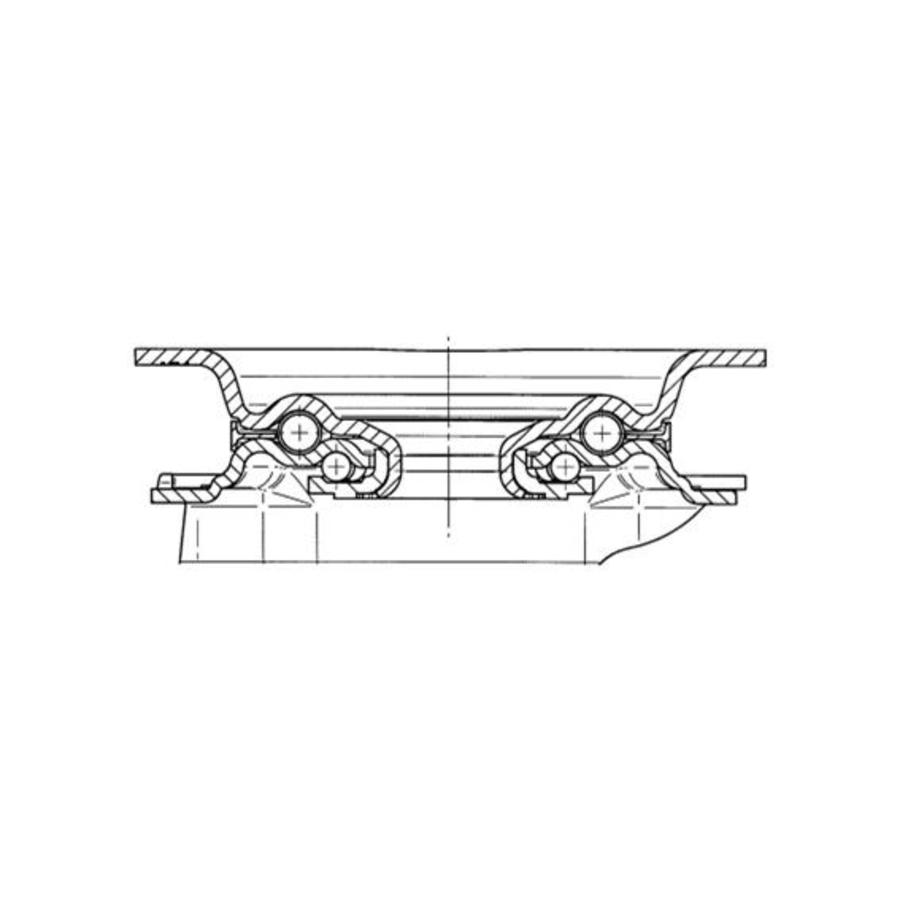 TENTE Zwenkwiel RVS 80 nylon NO plaat-3