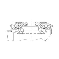 TENTE Zwenkwiel RVS 100 elastisch rubber KO boutgat