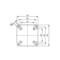 Zwenkwiel 50 black line 2TP plaat