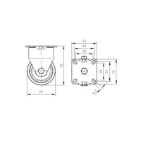 Bokwiel 50 black line 2TP plaat