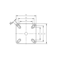 Bokwiel 75 black line 2TP plaat