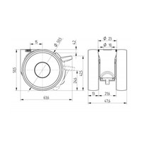 thumb-PAPU LOW wiel 50mm met rem-2