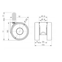 PAPU LOW wiel 50mm plug rond 20mm