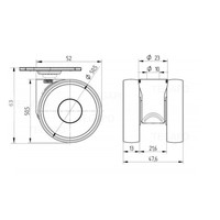 thumb-PAPU LOW wiel 50mm plaat 38x38mm-3