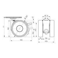 thumb-PAPU LOW wiel 50mm plaat 38x38mm met rem-2