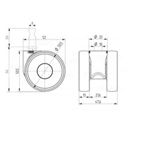 thumb-PAPU LOW wiel 50mm stift 8mm-3