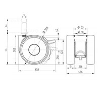 thumb-PAPU LOW wiel 50mm stift 9mm-2