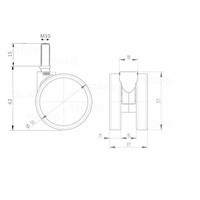 thumb-PPPU wiel 55mm bout M10x15-2