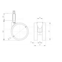 PPPU wiel 55mm bout M8x15mm