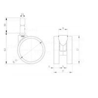 PPPU wiel 55mm stift 11mm (30)