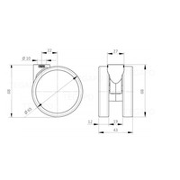 PAROL wiel 65mm krans 27mm