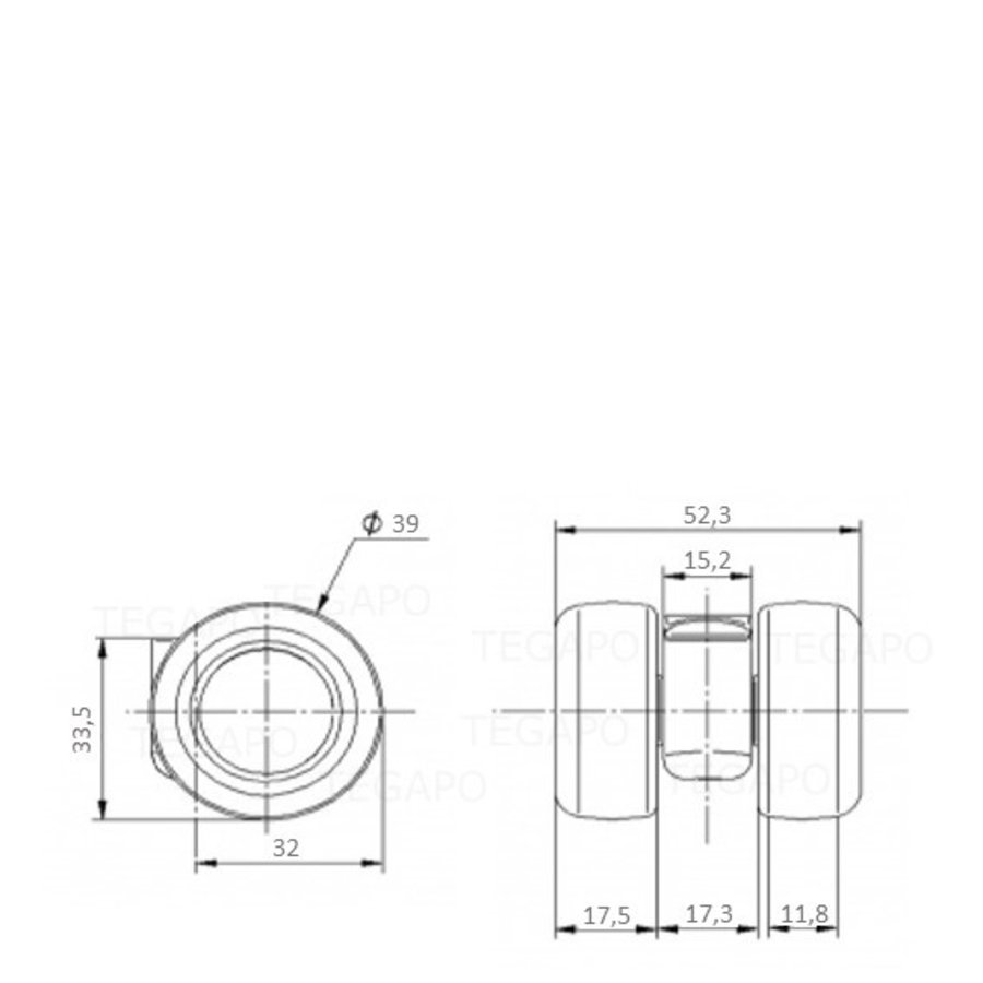 PATPLOW wiel 39mm