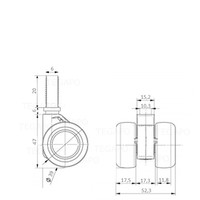 PATPHIGH wiel 39mm bout M6x20