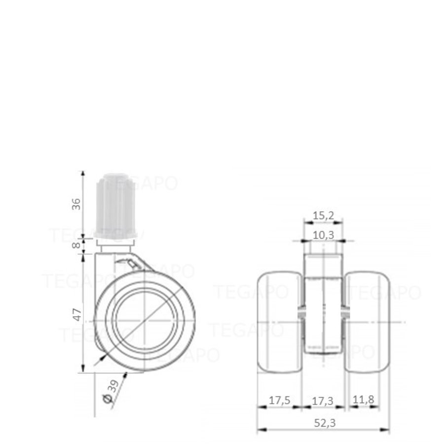 PATPHIGH wiel 39mm plug 20mm