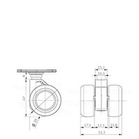 PATPHIGH wiel 39mm plaat 38x38mm