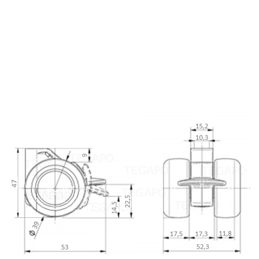 PATPHIGH wiel 39mm met rem-2