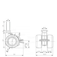 thumb-PATPHIGH wiel 39mm bout M8x15 met rem-2
