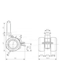 thumb-PATPHIGH wiel 39mm bout M10x15 met rem-2