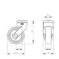 SYTP afdekkap wiel 75mm