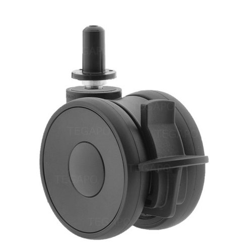 PAPU HIGH wiel 75mm plug rond kunststof 13mm met rem 