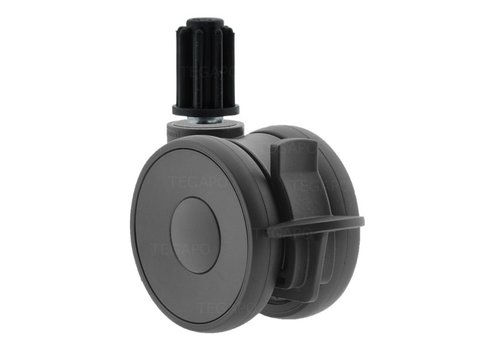 PAPU HIGH wiel 75mm plug rond 23mm met rem 