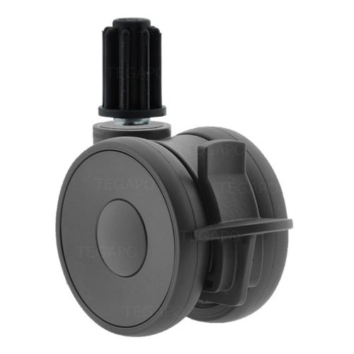 PAPU HIGH wiel 75mm plug rond 23mm met rem 