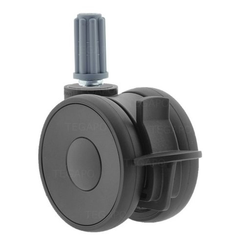 PAPU HIGH wiel 75mm plug rond 18mm met rem 